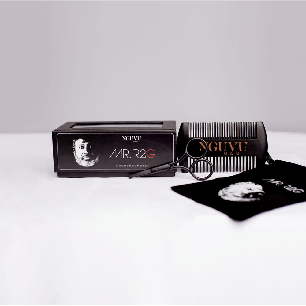 Black Wooden Comb Set